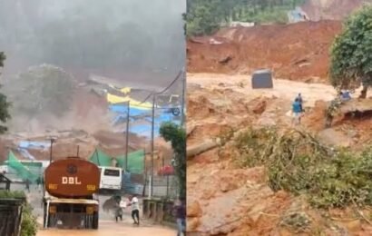 கேரள வயநாட்டில் பயங்கர நிலச்சரிவு: மண்ணுக்குள் புதைந்த வாகனங்கள் கேரள வயநாட்டில் பயங்கர நிலச்சரிவு: மண்ணுக்குள் புதைந்த வாகனங்கள்