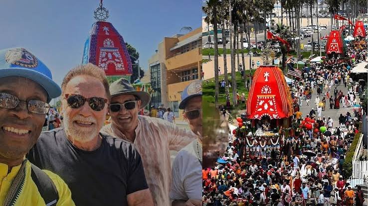 ஹாலிவுட் நடிகர் அர்னால்டு அமெரிக்​கா கிருஷ்ண ரத யாத்திரையில் பங்கேற்பு