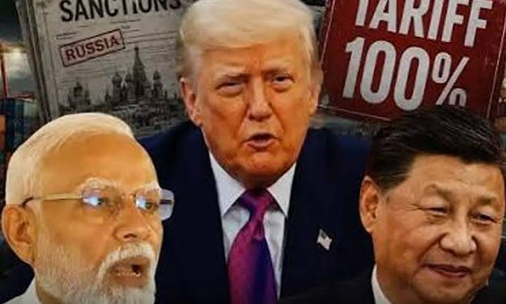 இந்தியா, சீனா உள்ளிட்ட 5 நாடுகளுக்கு 100% வரி?: டிரம்புக்கு அதிகாரமளித்து நாடாளுமன்றம் இந்தியா, சீனா உள்ளிட்ட 5 நாடுகளுக்கு 100% வரி?: டிரம்புக்கு அதிகாரமளித்து நாடாளுமன்றம்