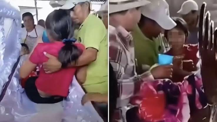 மகள் இறந்துவிட்டதாக நினைத்து சவப்பெட்டியில் வைத்து இறுதிச்சடங்கு சிறுமி திடீரென, கண்விழித்தார் மகள் இறந்துவிட்டதாக நினைத்து சவப்பெட்டியில் வைத்து இறுதிச்சடங்கு சிறுமி திடீரென, கண்விழித்தார்